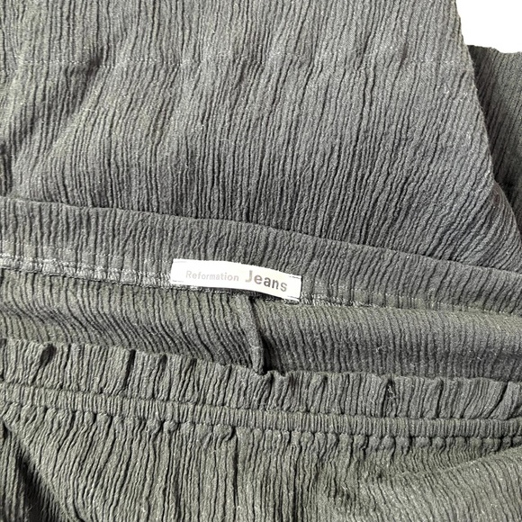 Reformation Jeans Women’s Black Puff Sleeve Mini Dress Small Cotton - Picture 10 of 10